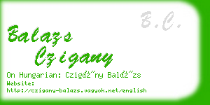 balazs czigany business card